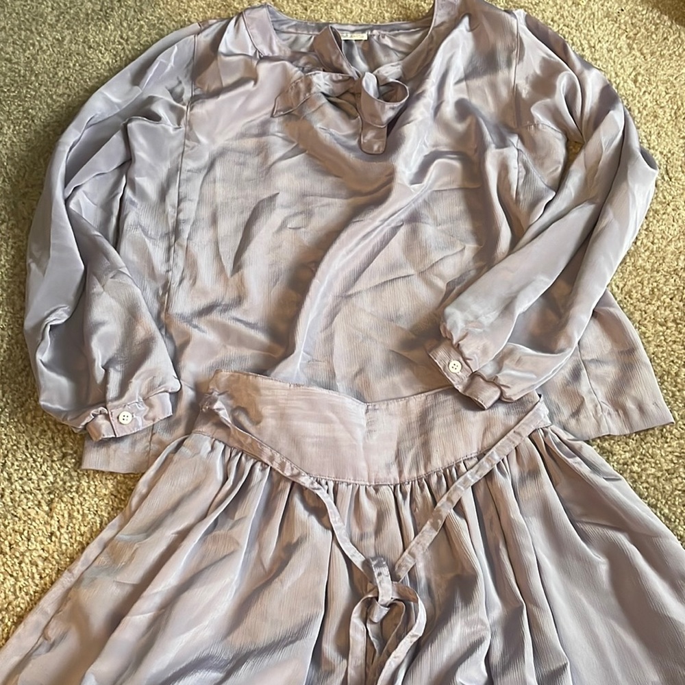 Oscar de la Renta Collectible Matching Shirt & Skirt Set